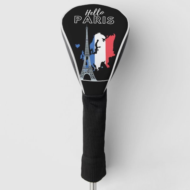 Hello Paris Golf Head Cover Headcover (Vorderseite)