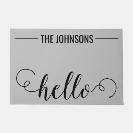 HELLO Personalisiert Familienname Begrüßungsmatte  Fußmatte