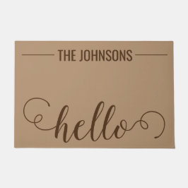 HELLO Personalisiert Familienname Begrüßungsmatte  Fußmatte