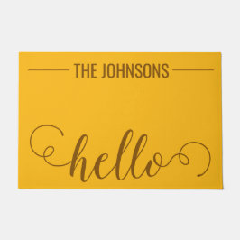 HELLO Personalisiert Familienname Begrüßungsmatte  Fußmatte