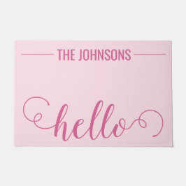 HELLO Personalisiert Familienname Begrüßungsmatte  Fußmatte