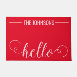 HELLO Personalisiert Familienname Begrüßungsmatte  Fußmatte