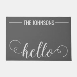HELLO Personalisiert Familienname Begrüßungsmatte  Fußmatte