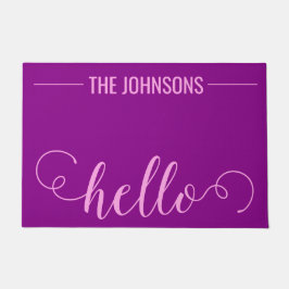 HELLO Personalisiert Familienname Begrüßungsmatte  Fußmatte