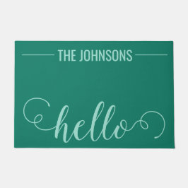 HELLO Personalisiert Familienname Begrüßungsmatte  Fußmatte