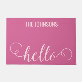 HELLO Personalisiert Familienname Begrüßungsmatte  Fußmatte