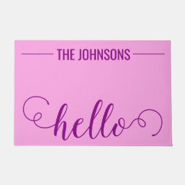 HELLO Personalisiert Familienname Begrüßungsmatte  Fußmatte