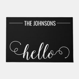 HELLO Personalisiert Familienname Willkommen Mat B Fußmatte