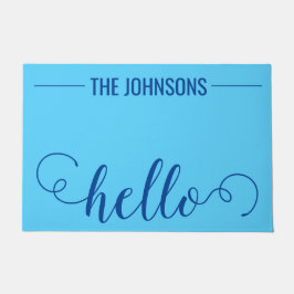 HELLO Personalisiert Familienname Willkommen Mat B Fußmatte