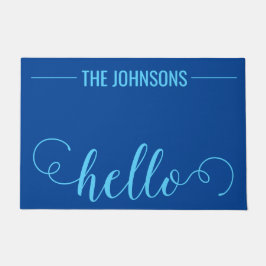 HELLO Personalisiert Familienname Willkommen Mat B Fußmatte