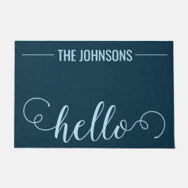 HELLO Personalisiert Familienname Willkommen Mat N Fußmatte