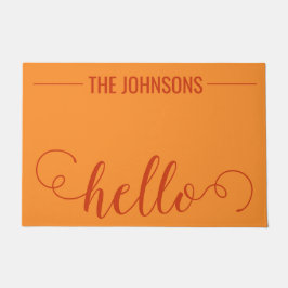 HELLO Personalisiert Familienname Willkommen Mat O Fußmatte