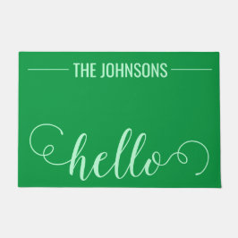 HELLO Personalisierter Familienname Begrüßungsmatt Fußmatte