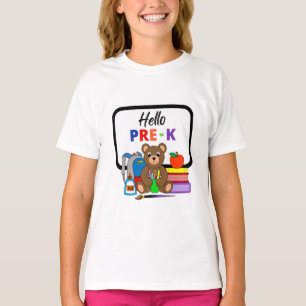 Hello Pre-K School Bär Girl's T - Shirt 2