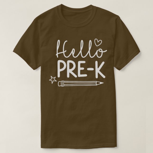 Hello Pre K Teacher  T-Shirt (Design vorne)