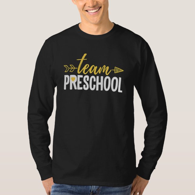 Hello Pre K Team Preschool Squad Crew Back To Scho T-Shirt (Vorderseite)