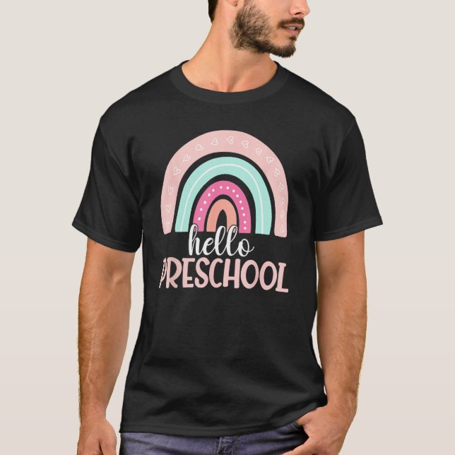 Hello Preschool Back To School Preschooler Teacher T-Shirt (Vorderseite)