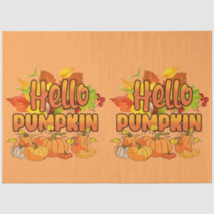 Hello Pumpkin Autumn Farbe anpassen Seidenpapier