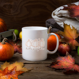 Hello Pumpkin Contour Custom Cut Aufkleber