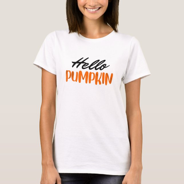 Hello Pumpkin Fall Season Autumn T-Shirt (Vorderseite)