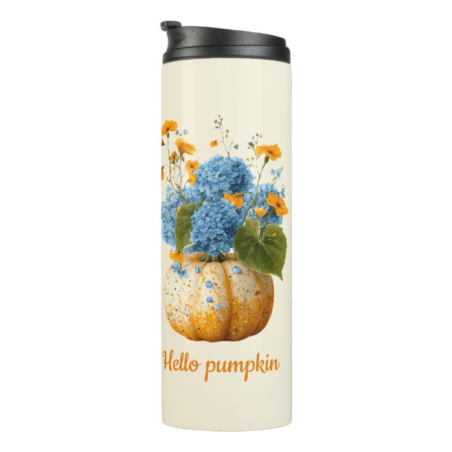 Hello Pumpkin Floral Halloween Arrangement Thermosbecher (Nach rechts gedreht)