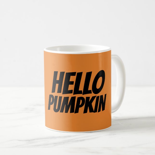 HELLO PUMPKIN Kaffeemugs Kaffeetasse (VorderseiteRechts)