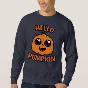 Hello Pumpkin Niedlich Halloween Jack-O-Lantern Sweatshirt