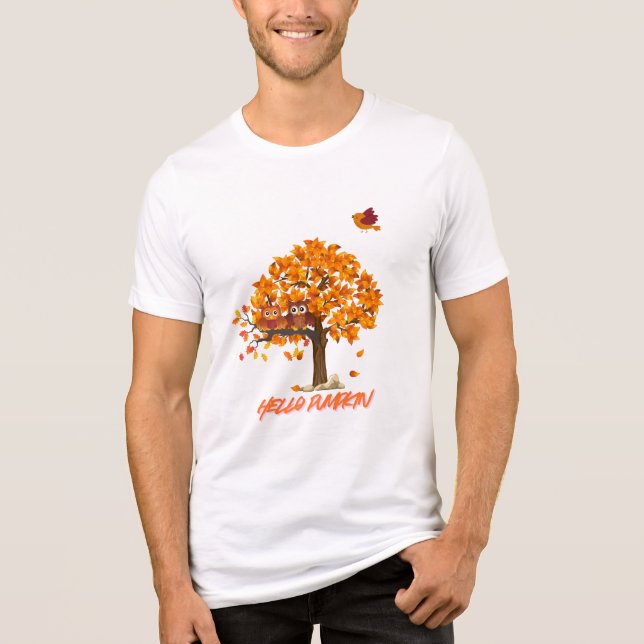 "Hello Pumpkin Niedlich Herbst Halloween T - Shirt (Vorderseite)