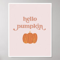 Hello Pumpkin Niedlich Pink Retro Vintager Schrift
