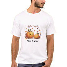 Hello Pumpkin Personalisiert Couples T - Shirt