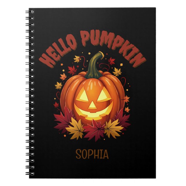 Hello Pumpkin Personalisiert Notizblock (Vorderseite)