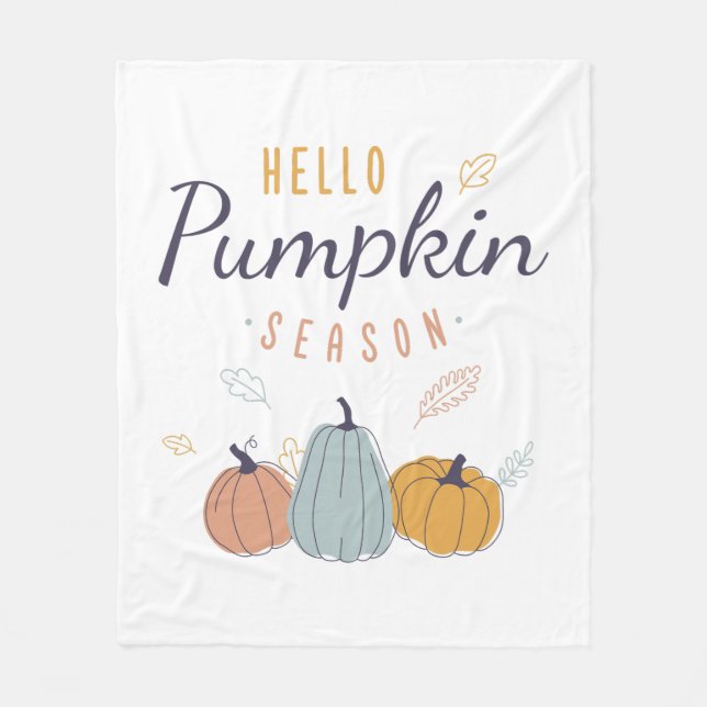 Hello Pumpkin Season Fleecedecke (Vorderseite)