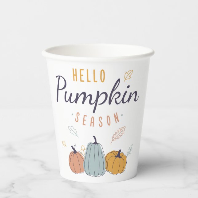 Hello Pumpkin Season Pappbecher (Vorderseite)