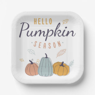 Hello Pumpkin Season Pappteller