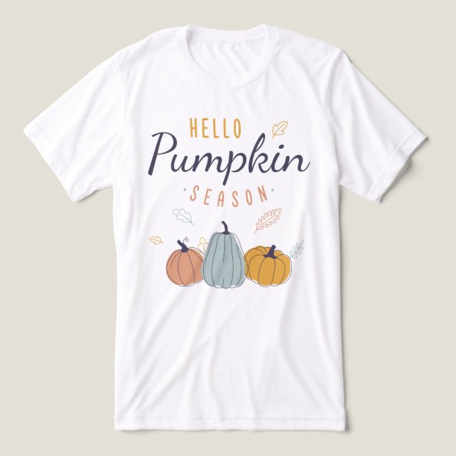 Hello Pumpkin Season Tri-Blend Shirt (Design Vorderseite)
