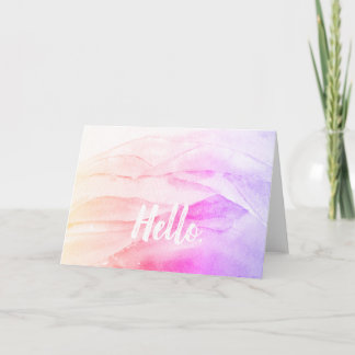Hello Rainbow Watercolor Card Karte