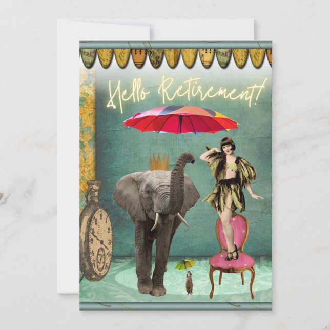 Hello Retirement Fun und Funky Flat Card (Vorderseite)