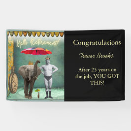 Hello Retirement Funny Personalisiert Party Banner
