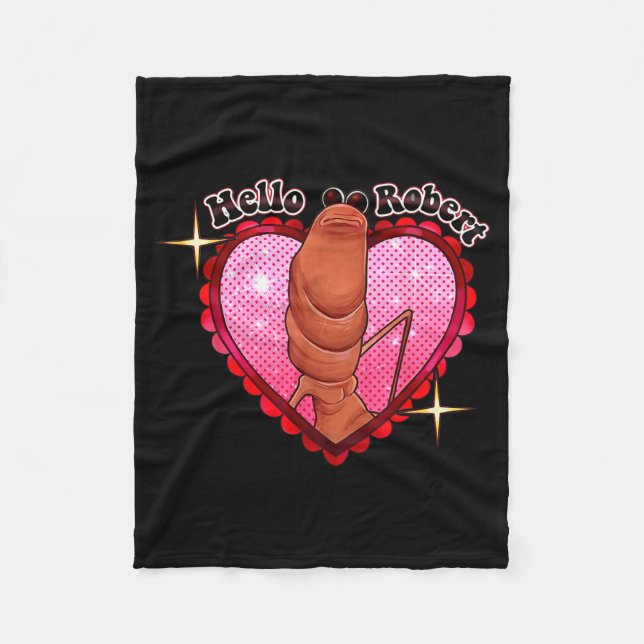 Hello Robert It's Ing Me Off Marcus The Worm  Fleecedecke (Vorderseite)