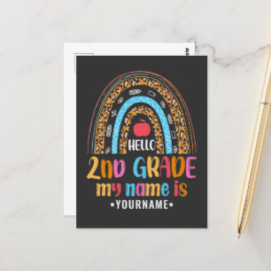 Hello Second Grade Back To School Gift Postkarte