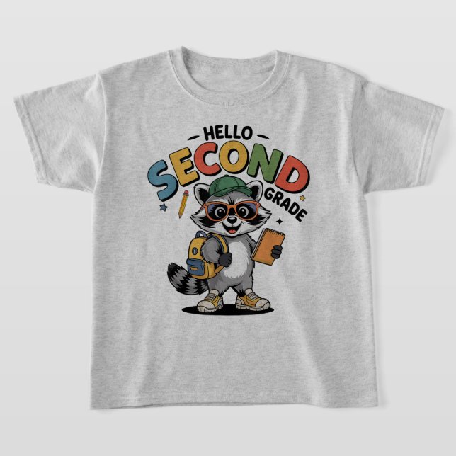 Hello Second Grade Coquette Bow Teacher Girl T-Shirt (Ablage )