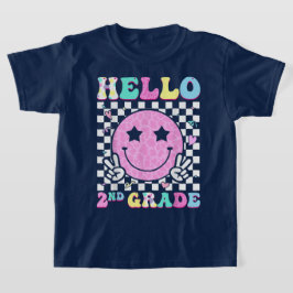Hello Second Grade Coquette Bow Teacher Girl T-Shirt
