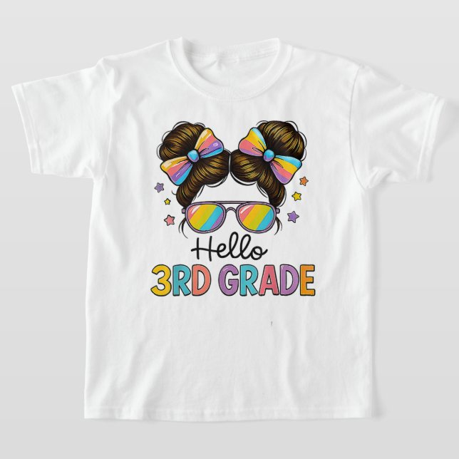 Hello Second Grade Coquette Bow Teacher Girl T-Shirt (Ablage )