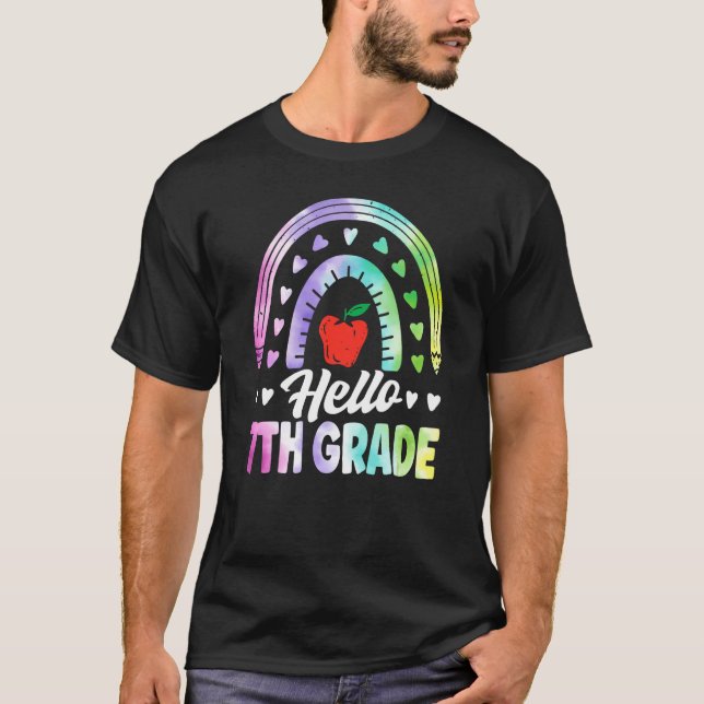 Hello Seventh Grade Back To School 7th Grade Squad T-Shirt (Vorderseite)