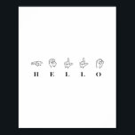 Hello Sign Language Poster<br><div class="desc">Hello Sign Language</div>
