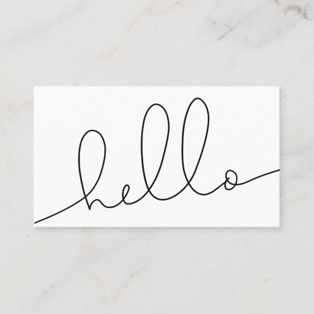 Hello Simple Script Movie Visitenkarte (Vorderseite)
