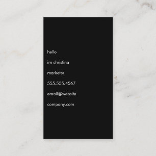 Hello Simple Text Visitenkarte