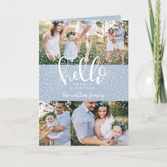 HELLO SNOW FEIERTAGSKARTE (Vorderseite)