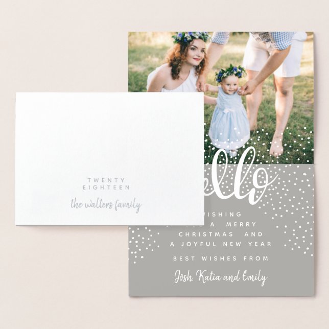 HELLO SNOW NEW YEAR CARD FOLIENKARTE (Anzeige)