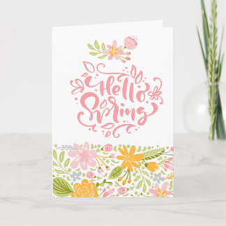 Hello Spring Greeting Card Seasonal Wishes Karte